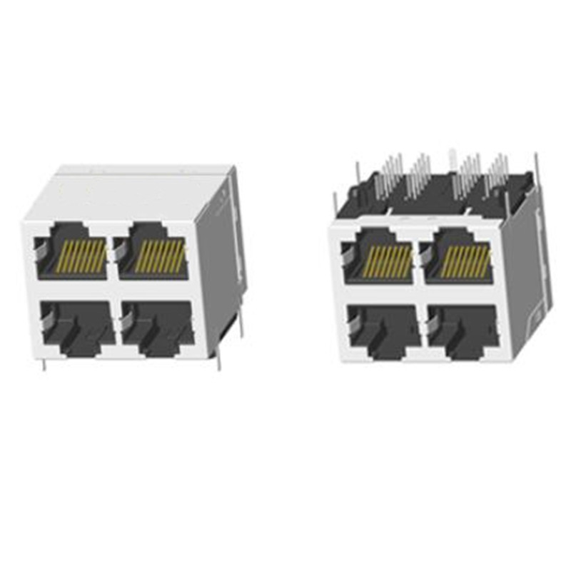 RJ45 1X1 TAB-UP 33mm 帶燈帶（dài）屏蔽帶彈片十字腳